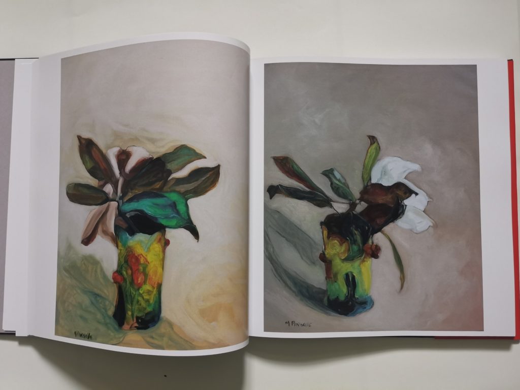 Martine Pinsolle, livre de peinture livre de natures mortes, double page intérieure